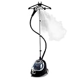Image of FRIDJA f1000 Professional Vertical Garment/Clothes Steamer Ideal For Suits and Delicate Materials Including Wedding Dresses, Easy to Use - Updated Model (Black Steam Iron)