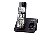 Image of Panasonic KX-TGE820EB Digital Cordless Phone About 40 minutes Answering Machine with Nuisance Call Block and Dedicated Key, Amplified Sound Single