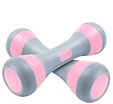 Image of Nice C Dumbbell, Hand Weights, Dumbbell Women Adjustment, 5-in-1 Weight Options, Non-Slip Neoprene Hand, All-purpose, Home, Gym, Office (2kg, Pink Pair)