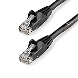 Image of StarTech.com 2m CAT6 Ethernet Cable - Black CAT 6 Gigabit Ethernet Wire -650MHz 100W PoE++ RJ45 UTP Category 6 Network/Patch Cord Snagless w/Strain Relief Fluke Tested UL/TIA Certified (N6PATC2MBK)