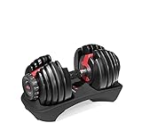 Image of Bowflex SelectTech Adjustable Weights and Dumbbells, Single Dumbbell 552 (2 - 24 kg), Black/Red