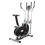 Image of XS Sports Luna Pro 2-in1 Elliptical Cross Trainer Exercise Bike-Fitness Cardio Weightloss Workout Machine-With Seat + Pulse Heart Rate Sensors