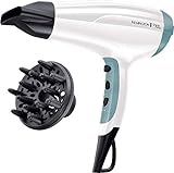 Image of Remington Shine Therapy Hair Dryer with Power Dry and Cool Shot for a Frizz Free Shine, Quick Drying, 2300 W - D5216, White