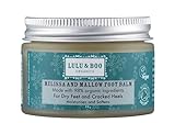 Image of Melissa & Mallow Foot Balm - Organic Foot Cream Enriched with Marshmallow & Lemon for Cracked Heels, Dry Skin & Athletes Foot -100% Natural, Organic & Vegan – Made In The UK by Lulu & Boo Organics 35g