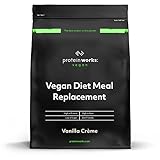 Image of Protein Works - Vegan Diet Meal Replacement Shake | Nutritionally Complete 250 Calorie Meal | Vegan Meal Shake | Plant Based Meal | 14 Servings | Vanilla Crème | 1kg