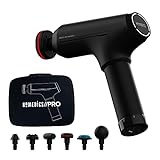 Image of HoMedics Pro Power Handheld Physiotherapy Massager Gun - Professional Deep Tissue Physio Massaging Gun, Heated Head to Aid Relief of Muscle Tension, 6 Massage Heads, Cordless, Rechargeable - Black