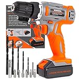 Image of Terratek 13Pc Cordless Drill Driver 18V/20V-Max Lithium-Ion, Electric Screwdriver, Accessory Kit, LED Work Light, Quick Change Battery & Charger Included (18V Cordless Drill & 13pc Kit)