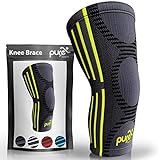 Image of Pure Support Knee Brace Sleeve | with Silicone Compression Patella Stabilizer for Meniscus Tear