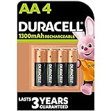 Image of Duracell Rechargeable AA 1300 mAh Batteries, Pack of 4