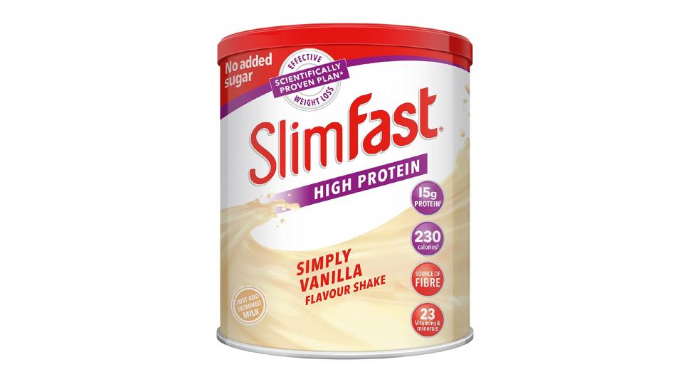 Best meal replacement shakes - SlimFast on a white background 