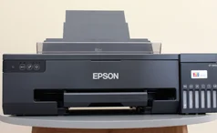 Epson EcoTank ET-18100 review - front view paper holders up