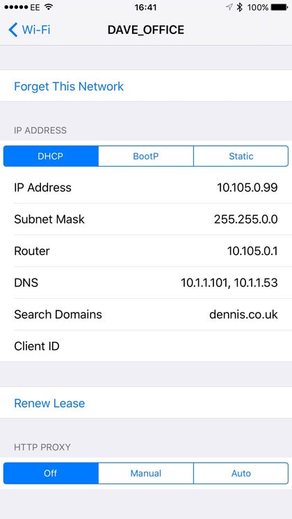 iOS IP address